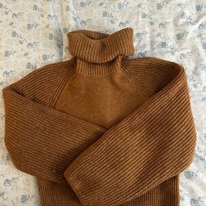Top Shop Cozy Brown Turtleneck Sweater